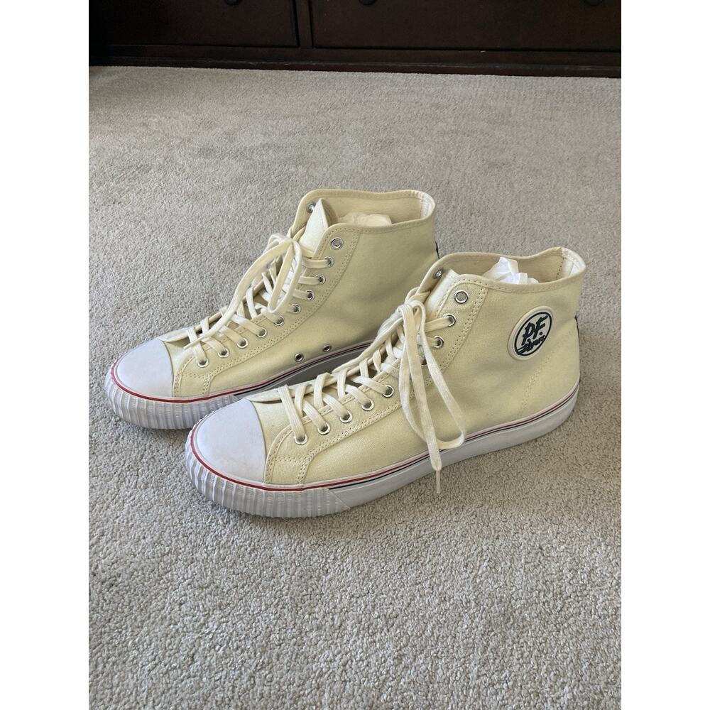 PF flyer All American Hi Cousy Cream/Green Men’s 14 Womens 15.5